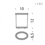 Porta bicchiere in vetro e ottone d'appoggio collezione Land di Colombo Design