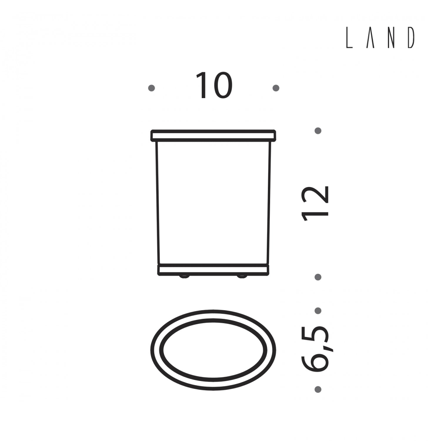 Porta bicchiere in vetro e ottone d'appoggio collezione Land di Colombo Design