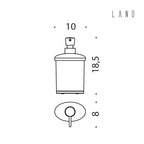 Spandisapone in vetro e ottone d'appoggio collezione Land di Colombo Design