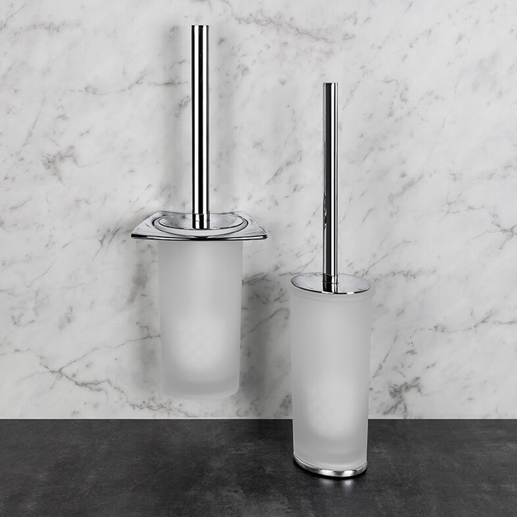 Porta scopino d'appoggio in ottone collezione Land di Colombo Design