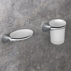 Porta bicchiere destro a muro collezione Link di Colombo Design