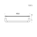 Porta salvietta 49.6cm in ottone cromato collezione Trenta di Colombo Design