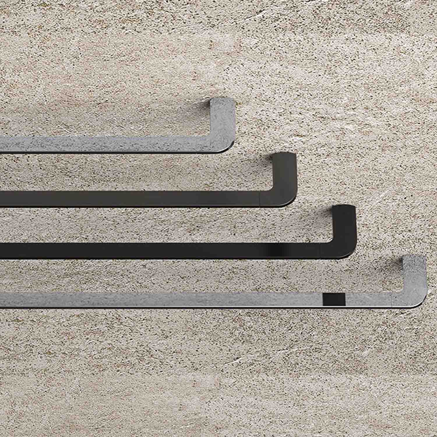 Porta salvietta 49.6cm in ottone nero collezione Trenta di Colombo Design