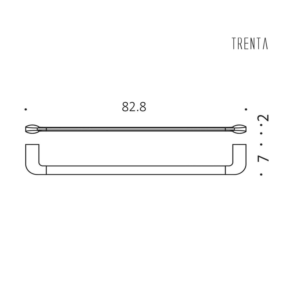 Porta salvietta 82.6cm in ottone nero collezione Trenta di Colombo Design