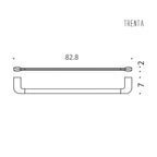 Porta salvietta 82.6cm in ottone nero collezione Trenta di Colombo Design