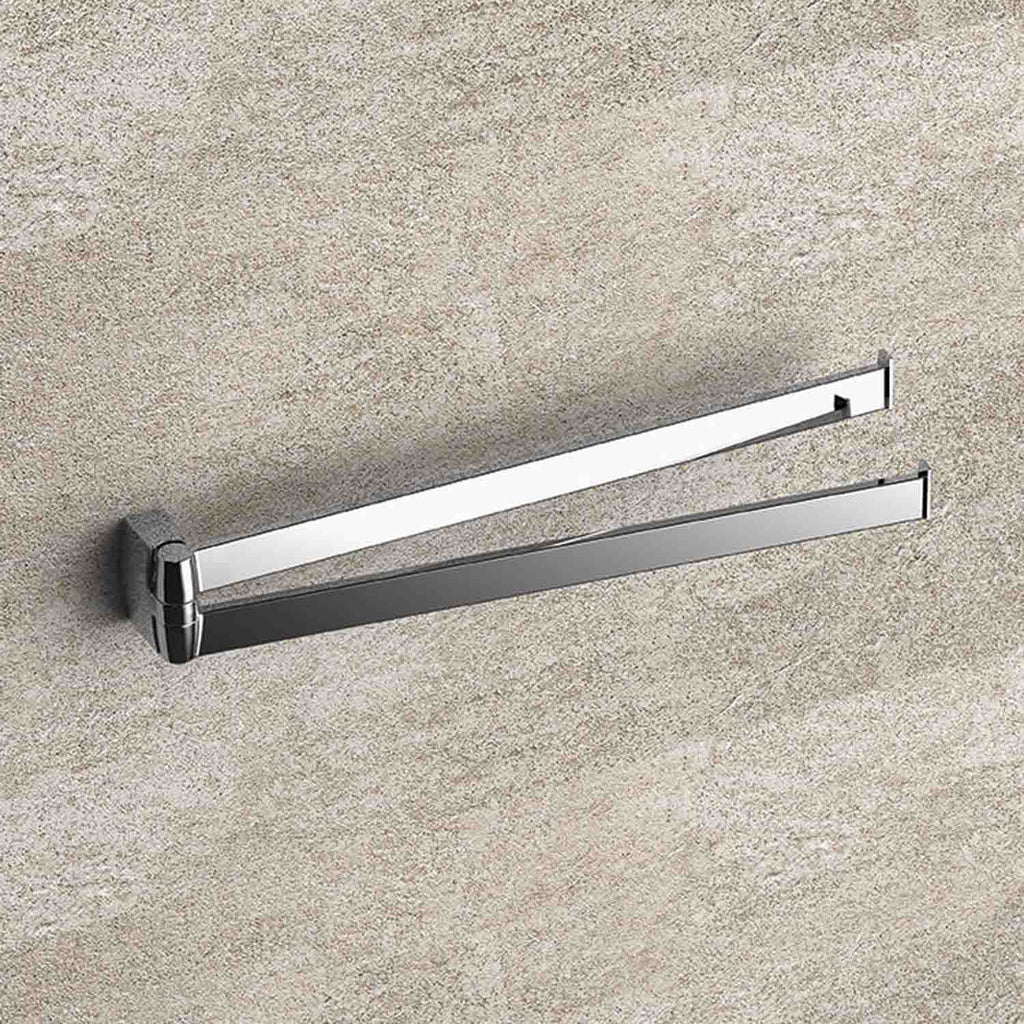 Porta salvietta doppio snodo in ottone cromato collezione Trenta di Colombo Design