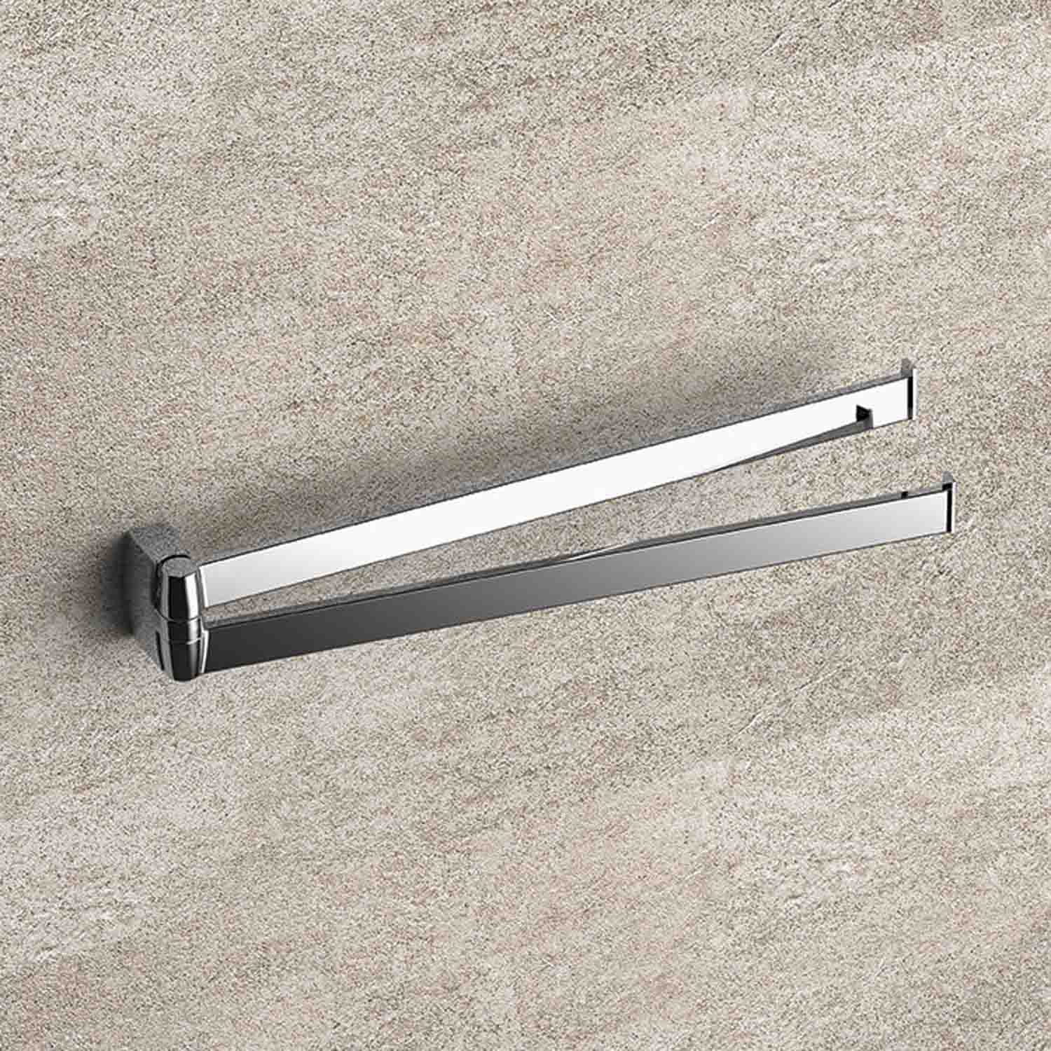 Porta salvietta doppio snodo in ottone cromato collezione Trenta di Colombo Design