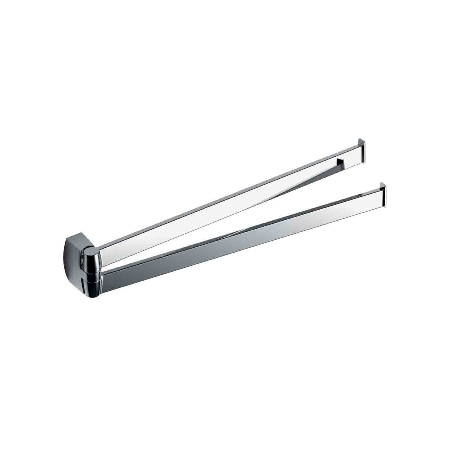 Porta salvietta doppio snodo in ottone cromato collezione Trenta di Colombo Design