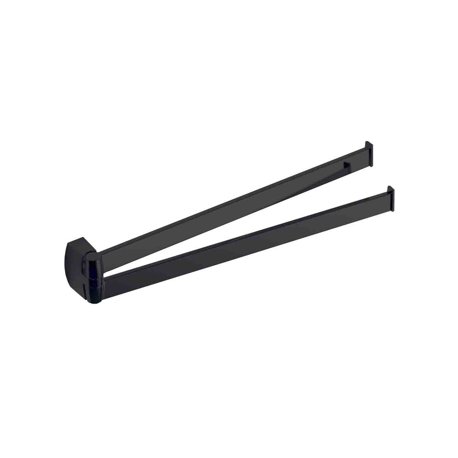 Porta salvietta doppio snodo in ottone nero collezione Trenta di Colombo Design