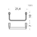 Porta salvietta ad anello in ottone cromato collezione Trenta di Colombo Design
