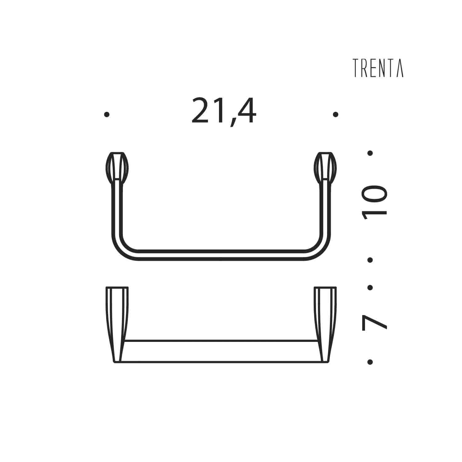 Porta salvietta ad anello in ottone nero collezione Trenta di Colombo Design
