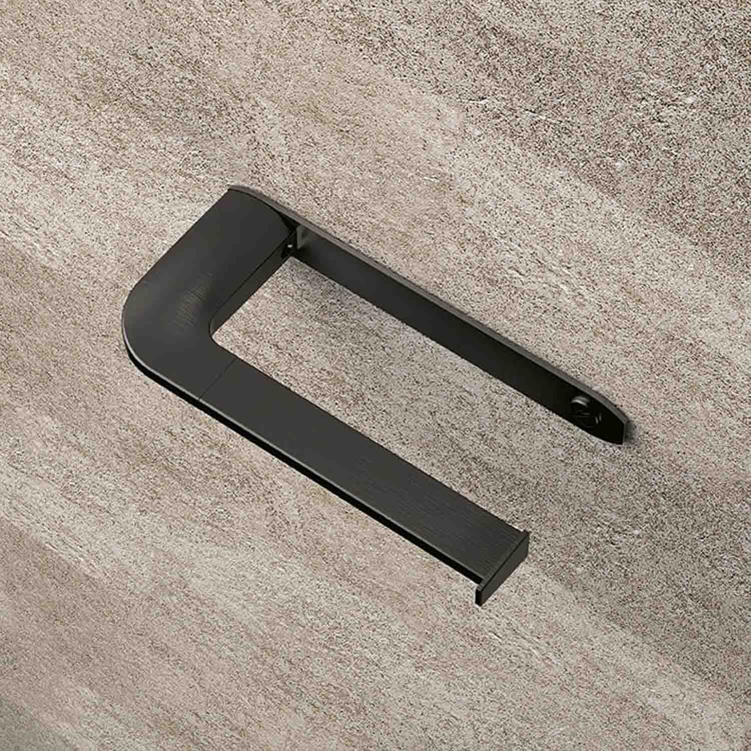 Porta rotolo in ottone nero collezione Trenta di Colombo Design