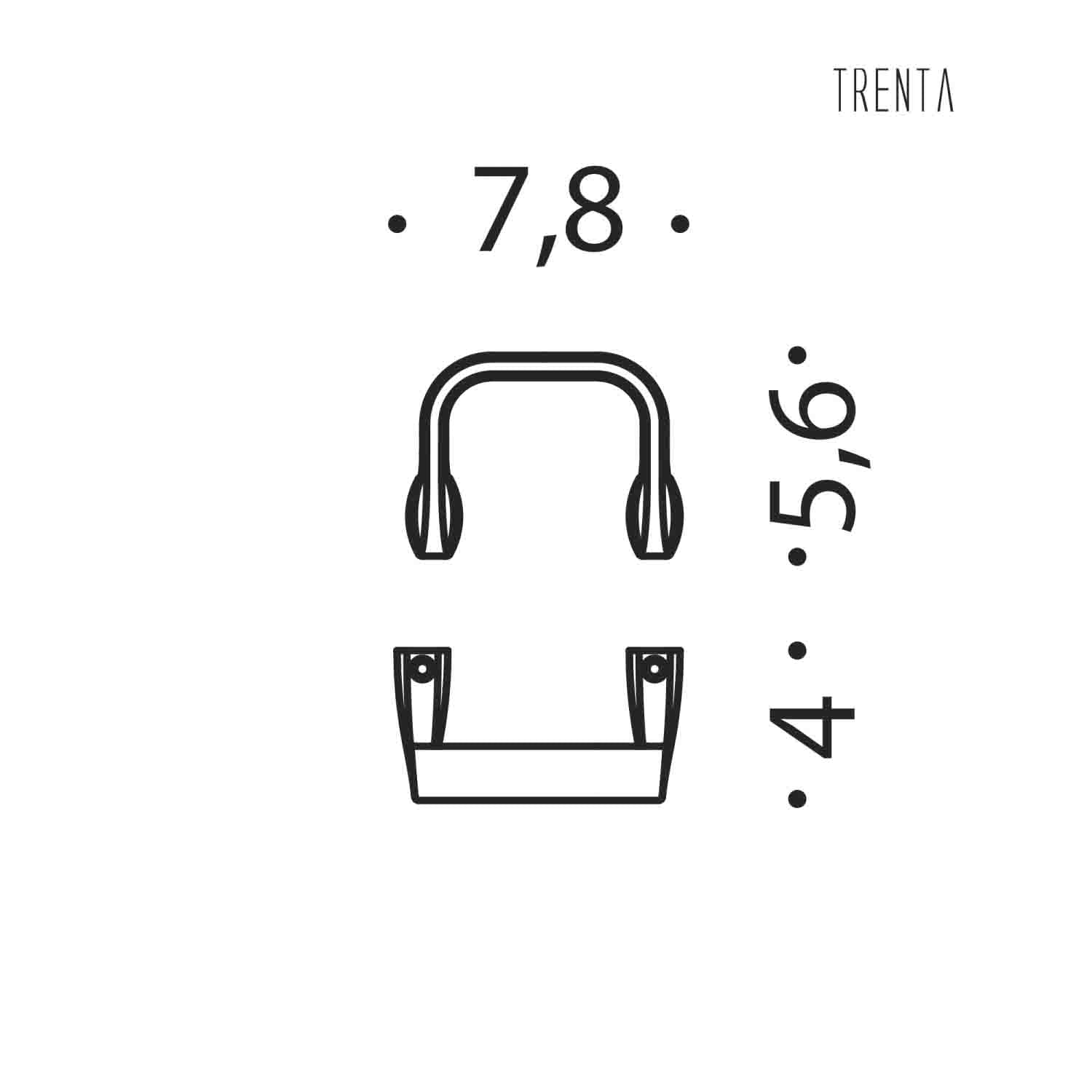 Appenditutto ad anello in ottone cromato collezione Trenta di Colombo Design
