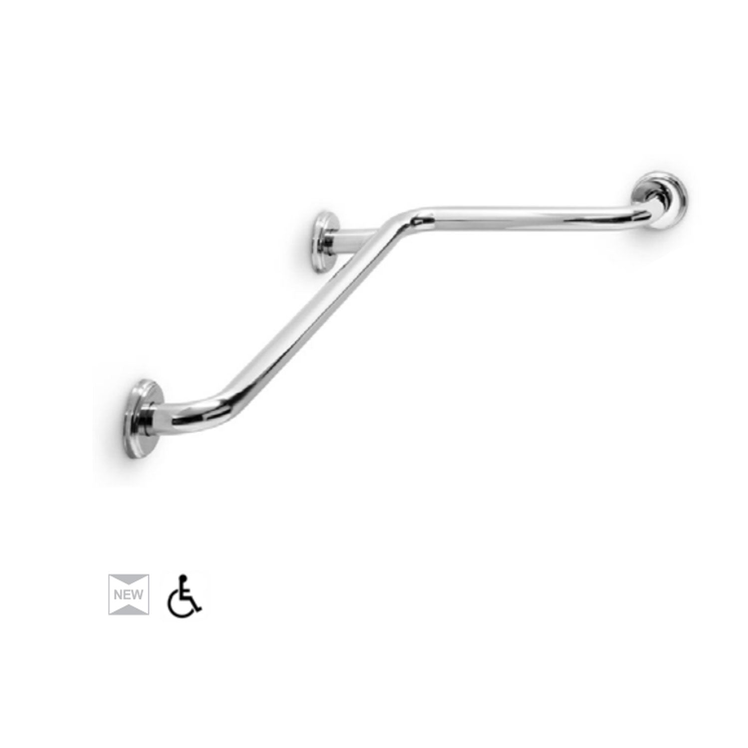 Maniglione di sicurezza in acciaio inox lucido collezione Othello di Lineabeta - 800x 450 mm