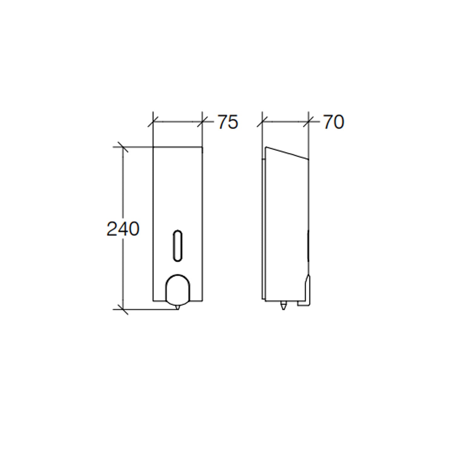 Dosatore a parete singolo cromato collezione Othello di Lineabeta -  400ml