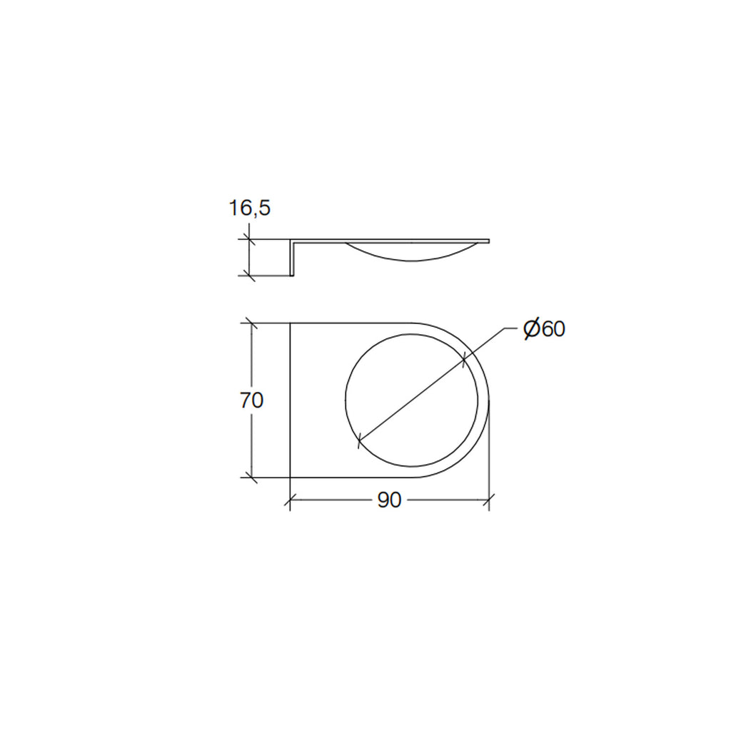 Salvagoccia in acciaio inox lucido collezione Othello di Lineabeta