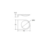 Salvagoccia in acciaio inox lucido collezione Othello di Lineabeta