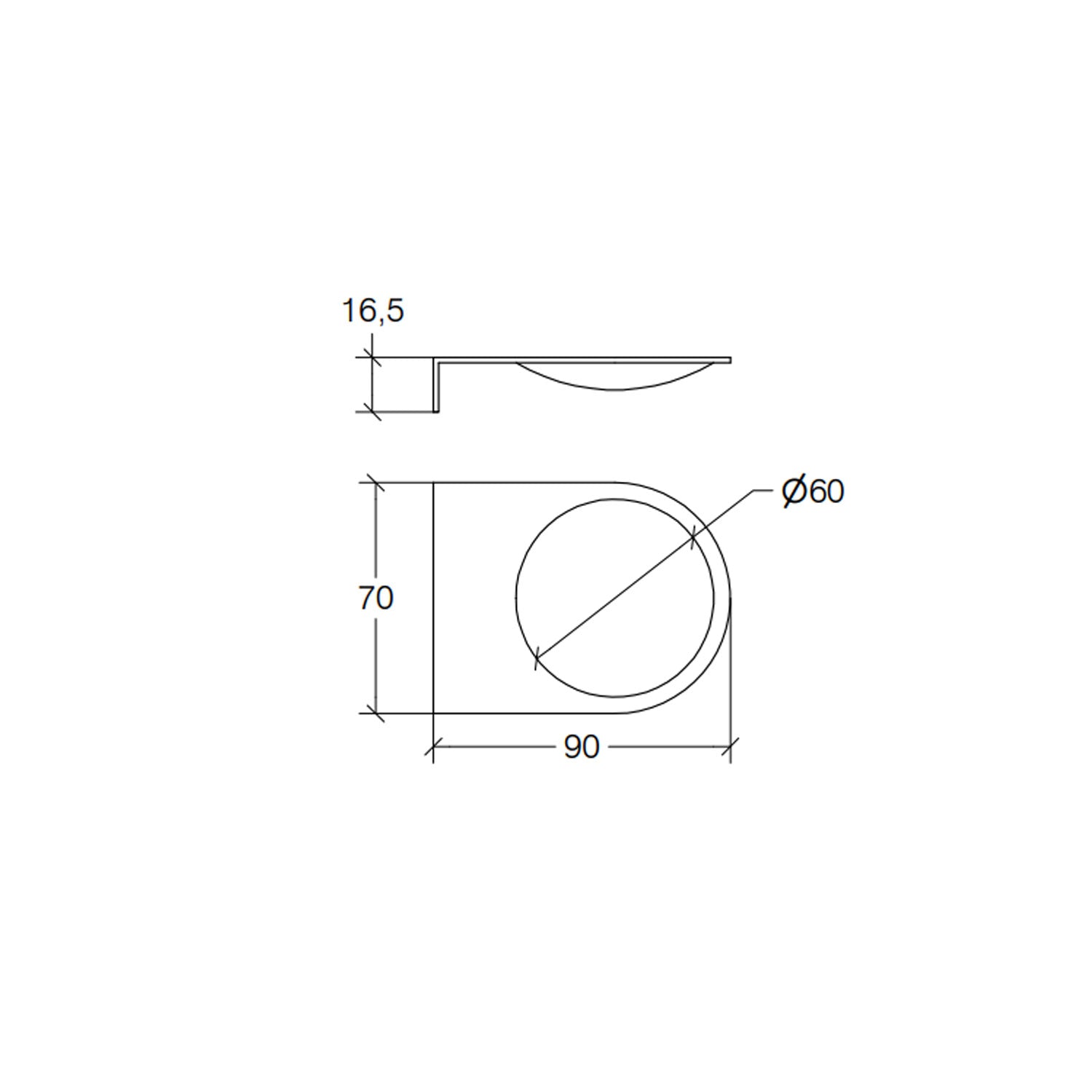 Salvagoccia in acciaio inox lucido collezione Othello di Lineabeta