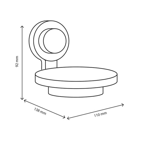 Portasapone a parete Koemo serie Kissy - Nero Opaco