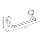 Portasalviette Koemo serie Kissy con asta tonda 30 cm - Nero Opaco