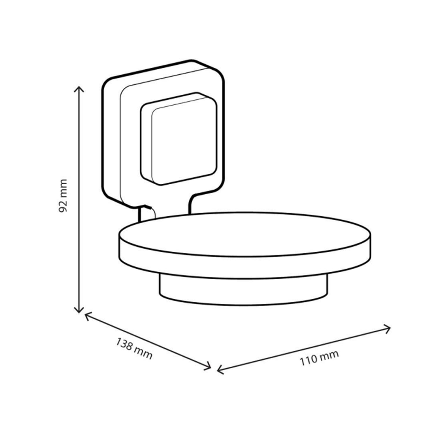 Portasapone a parete Koemo serie Kara - Cromo