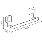 Portasalviette Koemo serie Kara con asta quadrata 45 cm - Nero