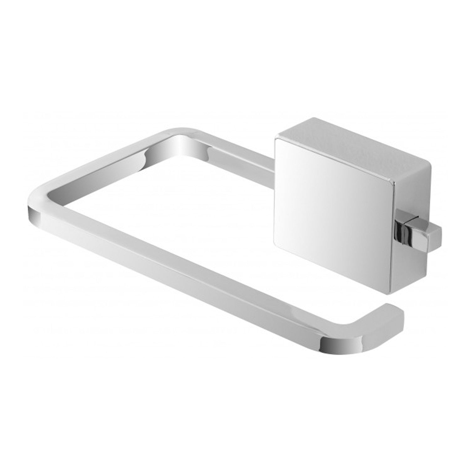 Portarotolo in acciaio cromato serie Smooth fissaggio con viti o adesivo