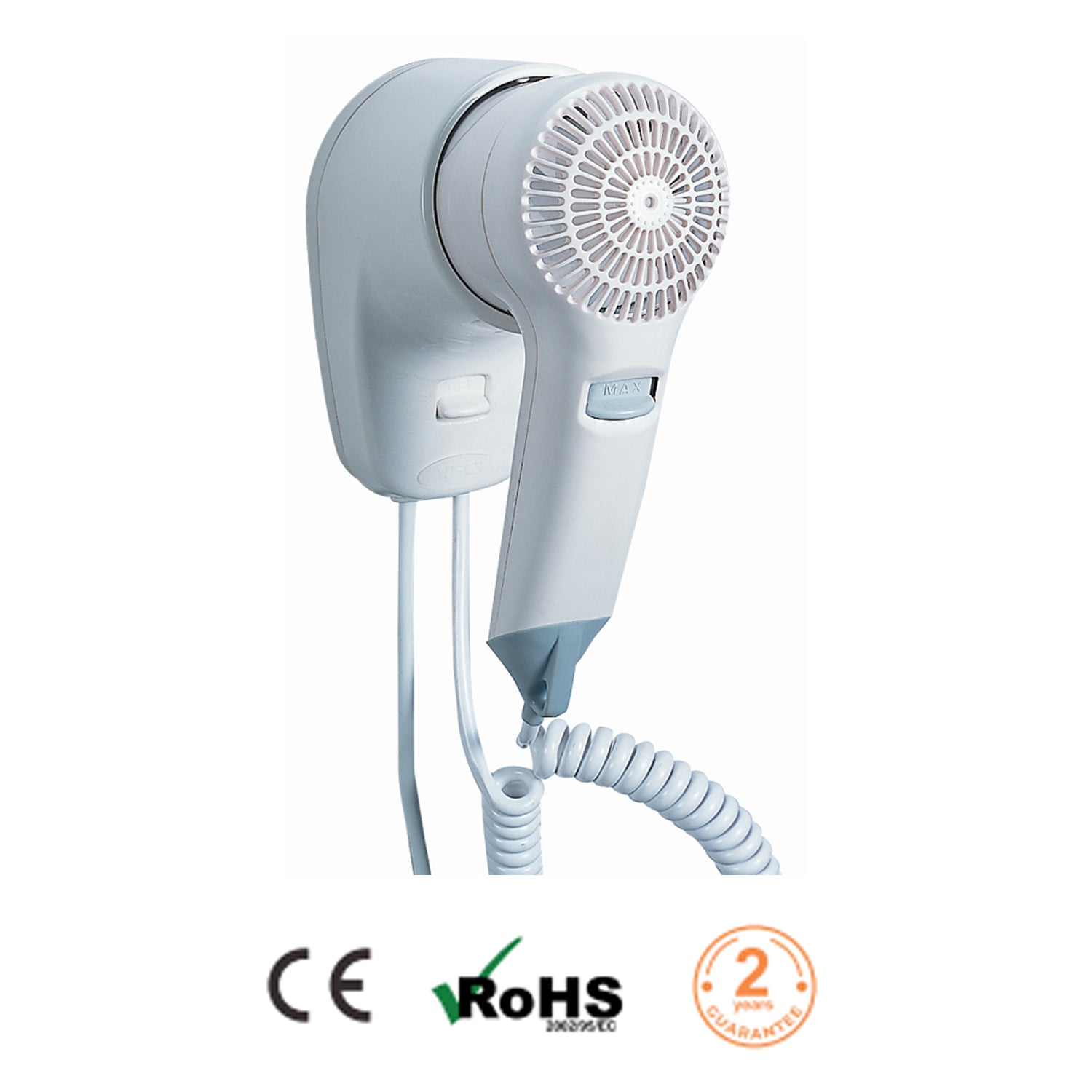 Asciugacapelli a muro in ABS con 2 velocitÃ  max. 1200W di Vama - Bianco