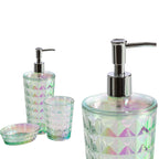 Set Accessori Bagno CipÃ¬ collezione Iride in Pet decorato iridescente