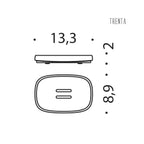 Porta sapone d'appoggio in ottone cromato collezione Trenta di Colombo Design