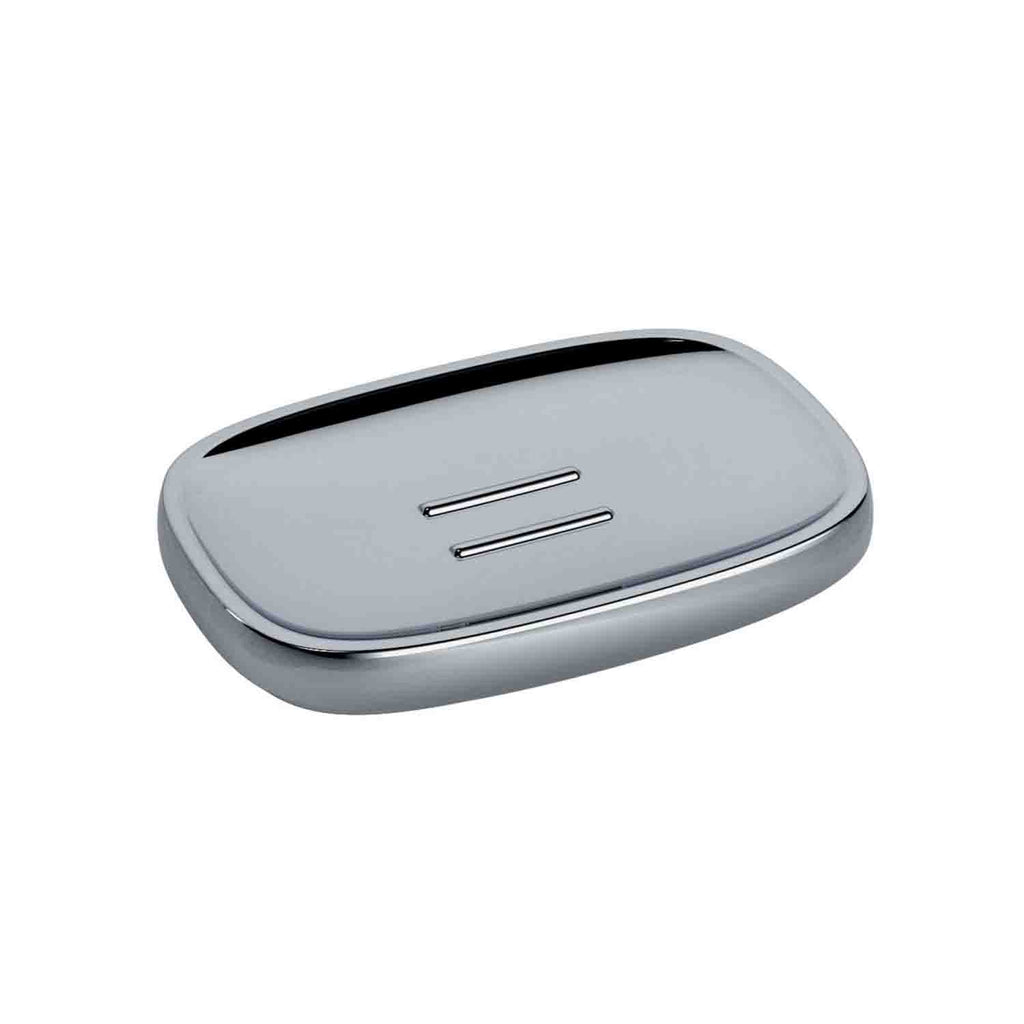 Porta sapone d'appoggio in ottone cromato collezione Trenta di Colombo Design