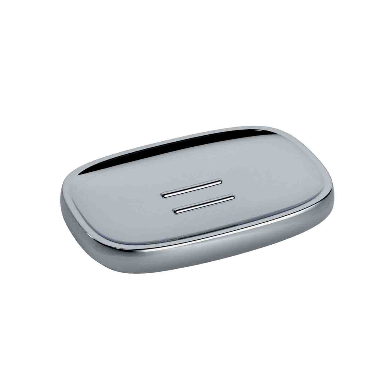 Porta sapone d'appoggio in ottone cromato collezione Trenta di Colombo Design