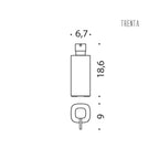 Spandisapone d'appoggio in ottone nero collezione Trenta di Colombo Design