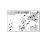 Specchio ingranditore a muro in ottone e plastica della collezione 'Black & White' by Cosmic - Bianco satinato