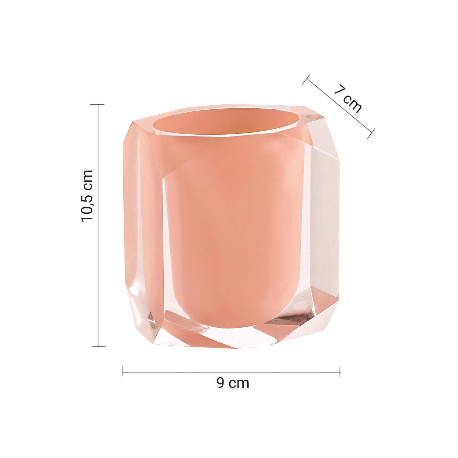 Portaspazzolini Gedy serie Chanelle - Pesca