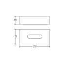 Portafazzoletti rettangolare da appoggio in acciaio inox lucido collezione Othello di Lineabeta