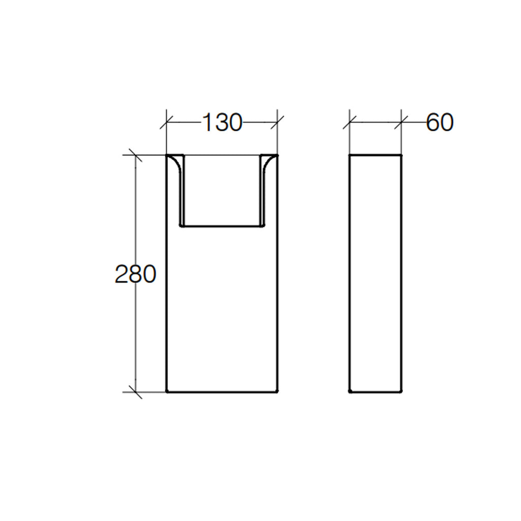 Porta sacchetti igienici a parete in acciaio inox lucido collezione Othello di Lineabeta