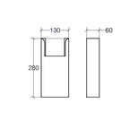 Porta sacchetti igienici a parete in acciaio inox lucido collezione Othello di Lineabeta