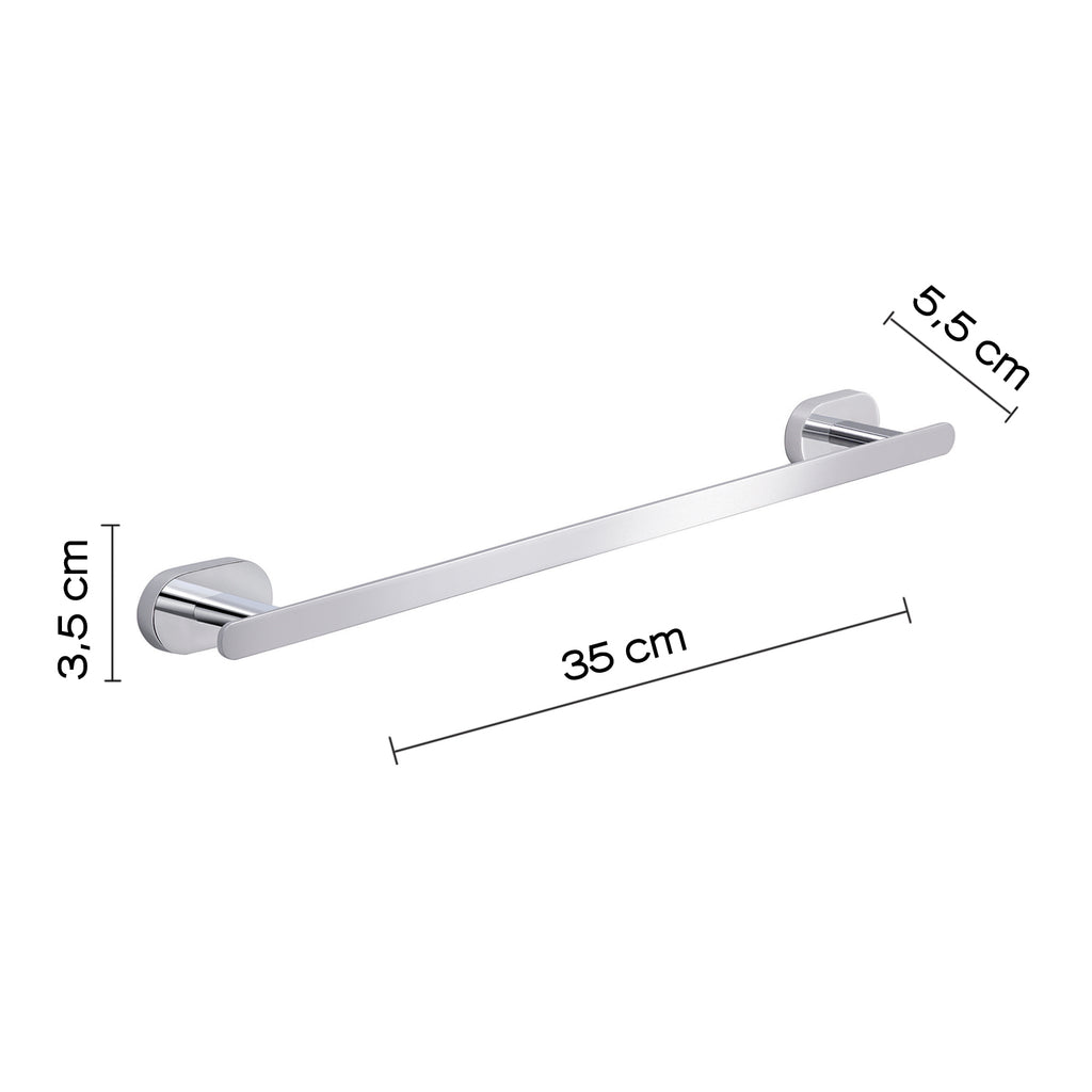 Portasalviette a parete Gedy Bernina cm 35 in acciaio inox cromato
