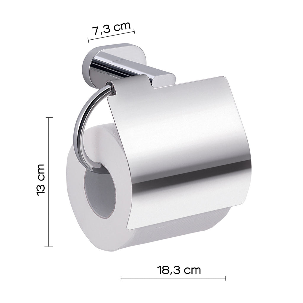 Portarotolo coperto a parete Gedy Bernina in acciaio inox cromo