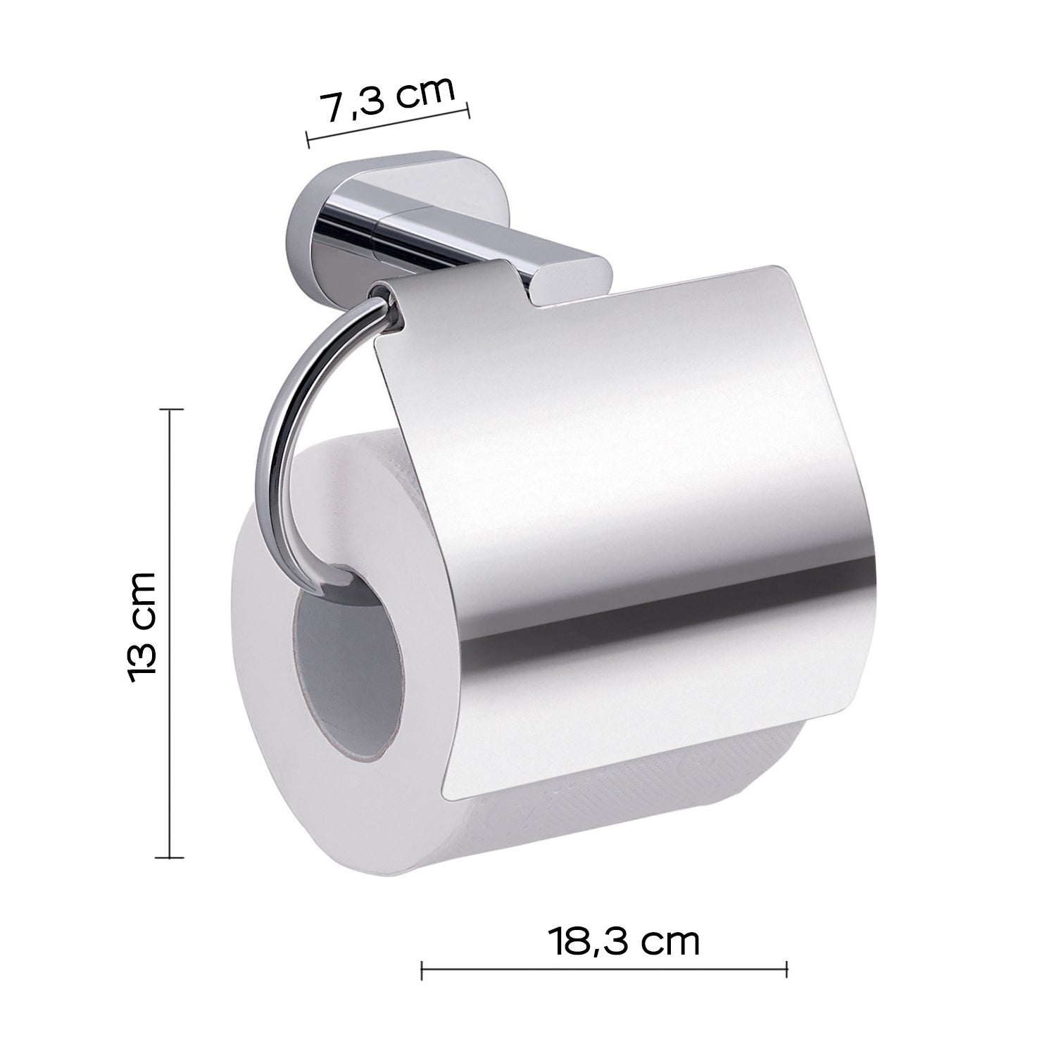 Portarotolo coperto a parete Gedy Bernina in acciaio inox cromo