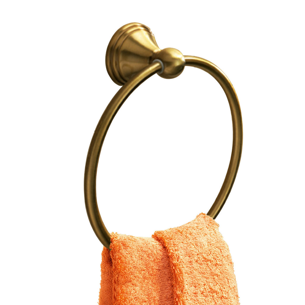 Porta asciugamani ad anello con installazione a parete di Gedy serie Romance - Bronzo
