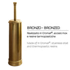 Scopino da appoggio con ciuffo in setole di Gedy serie Romance - Bronzo