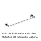 Portasalviette 45 cm in acciaio inox AISI 304 Colorado di Gedy - Cromato