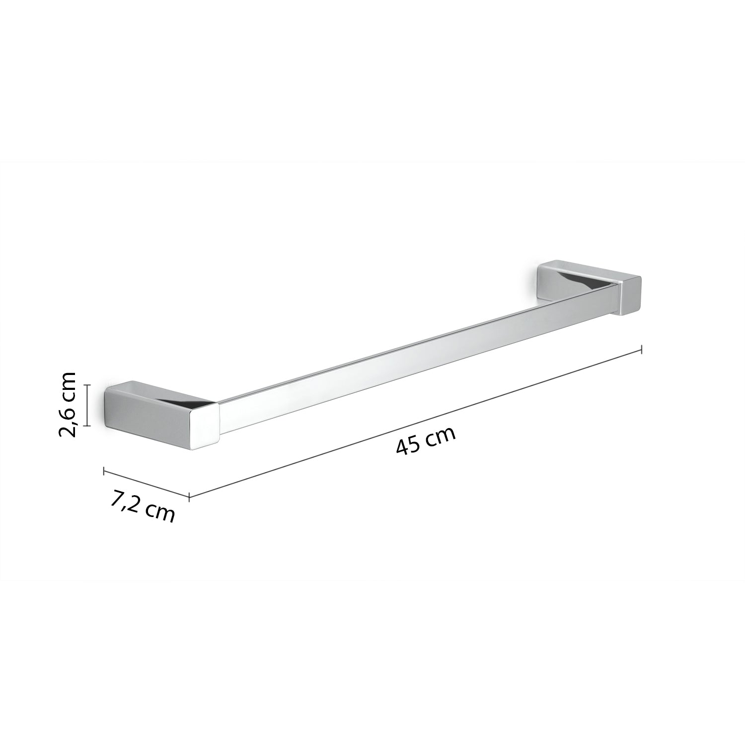 Porta asciugamani 45 cm da muro Spluga di Gedy - Cromato
