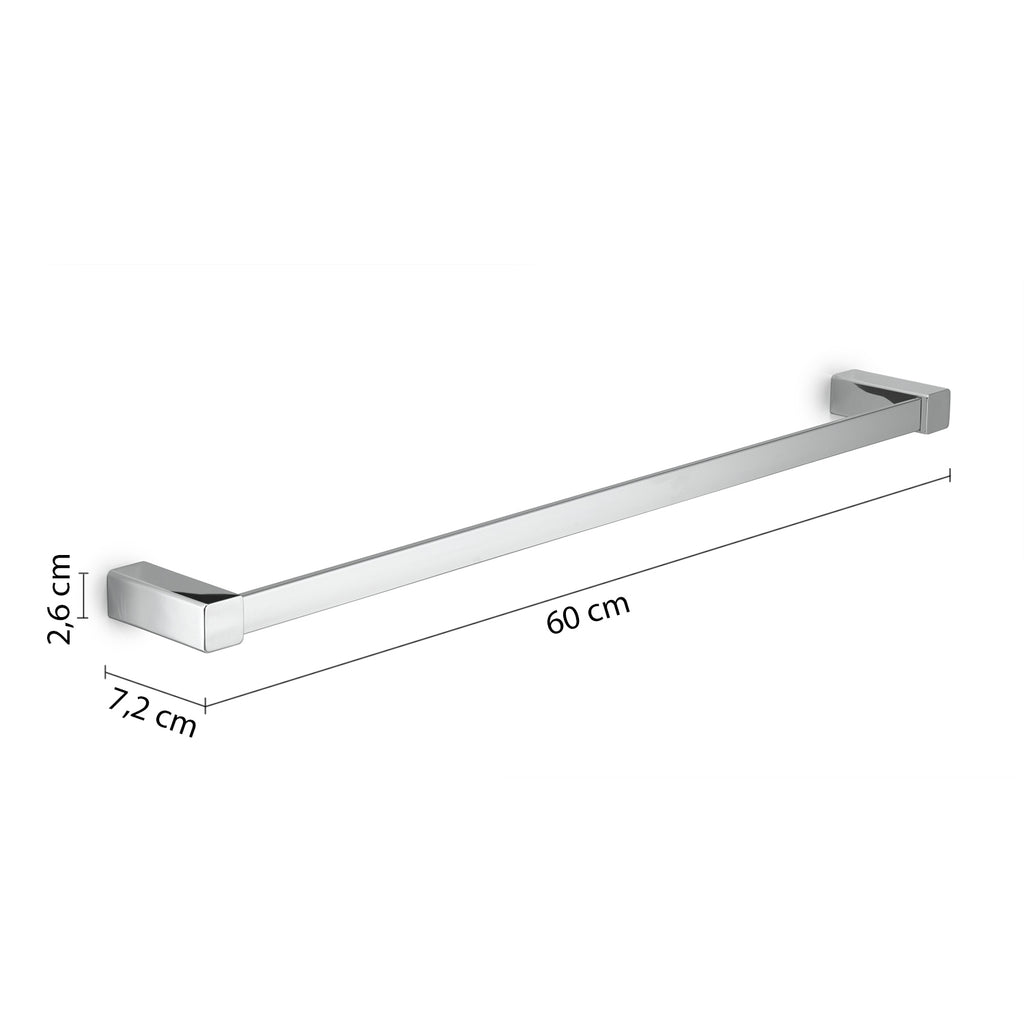 Porta asciugamani 60 cm da muro Spluga di Gedy - Cromato