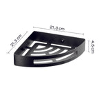 Portaoggetti doccia angolare Nerva di Gedy in Acciaio Inox - Nero Matt