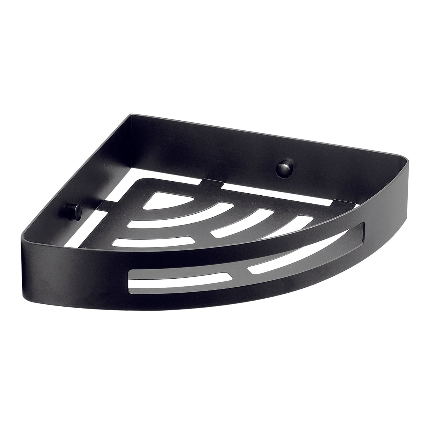 Portaoggetti doccia angolare Nerva di Gedy in Acciaio Inox - Nero Matt