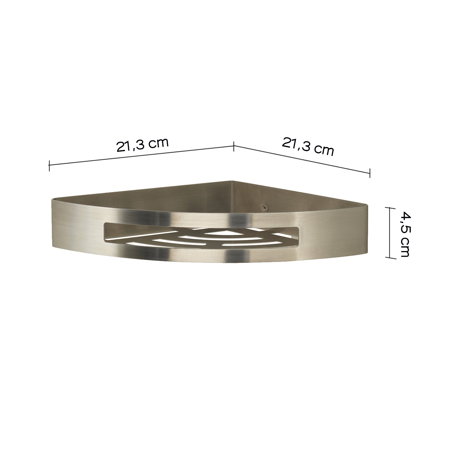 Portaoggetti doccia angolare Nerva di Gedy in Acciaio Inox - Spazzolato