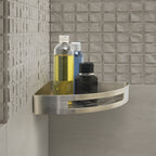 Portaoggetti doccia angolare Nerva di Gedy in Acciaio Inox - Spazzolato